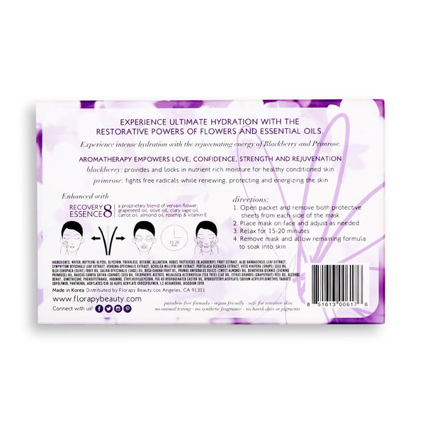 Deep Hydration Aromatherapy Sheet Mask, Blackberry Primrose, 5 Count