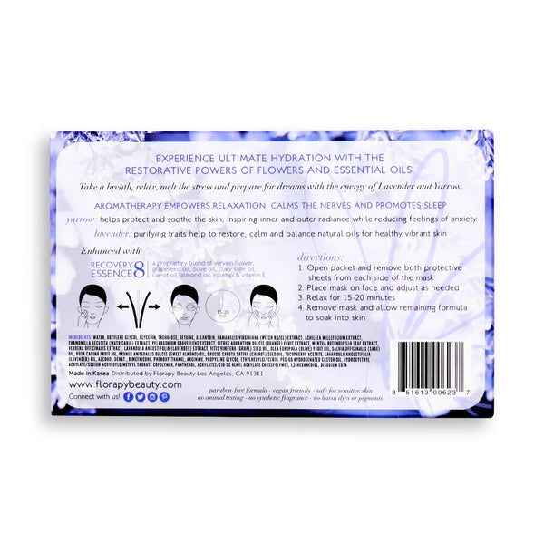 Sweet Dreams Aromatherapy Sheet Mask, Yarrow Lavender, 5 Count