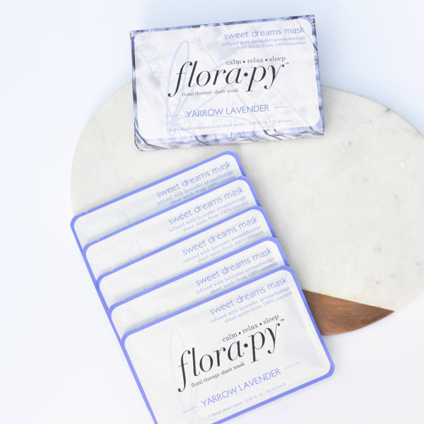 Sweet Dreams Aromatherapy Sheet Mask, Yarrow Lavender, 5 Count