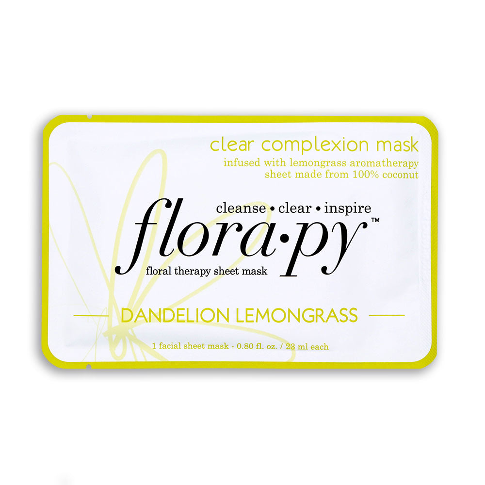 Clear Complexion Aromatherapy Sheet Mask, Dandelion Lemongrass