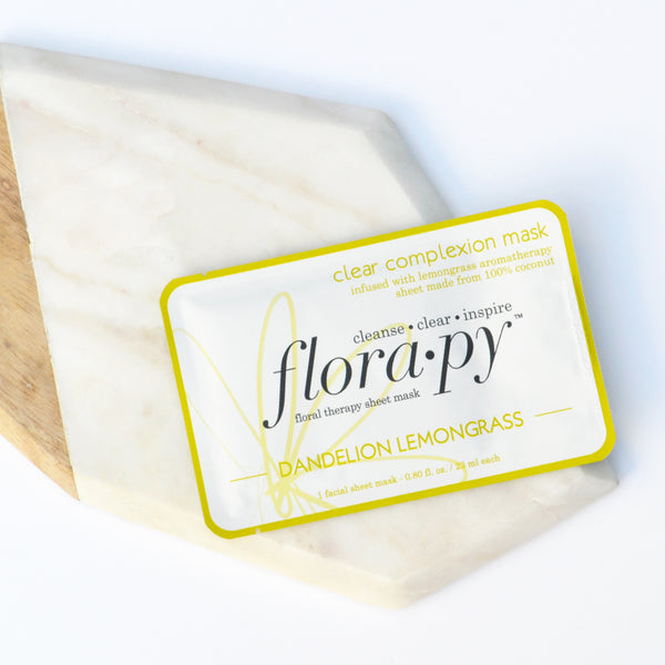 Clear Complexion Aromatherapy Sheet Mask, Dandelion Lemongrass