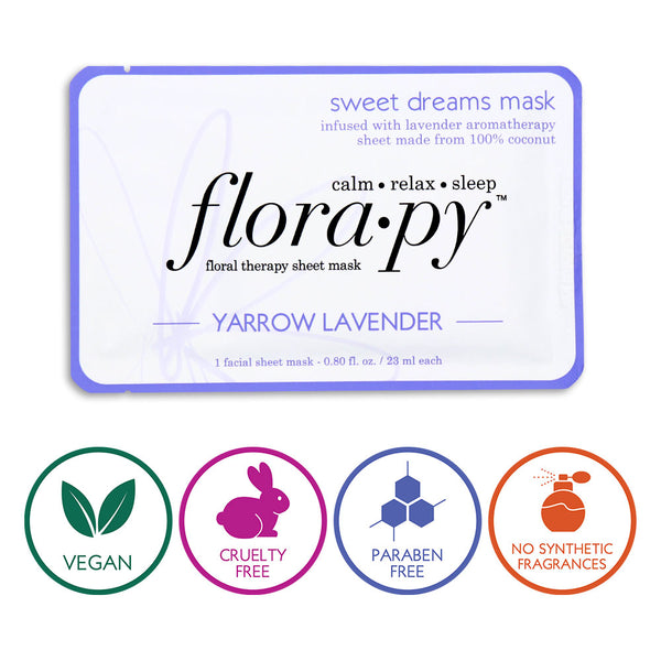 Sweet Dreams Aromatherapy Sheet Mask, Yarrow Lavender
