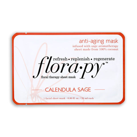 Anti-aging Aromatherapy Sheet Mask, Calendula Sage