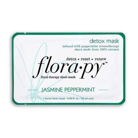 Detox Aromatherapy Sheet Mask, Jasmine Peppermint